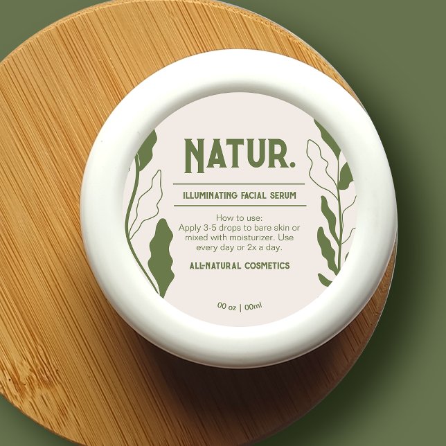 Étiquette de produit cosmétique Motif moderne bota (Créateur téléchargé)