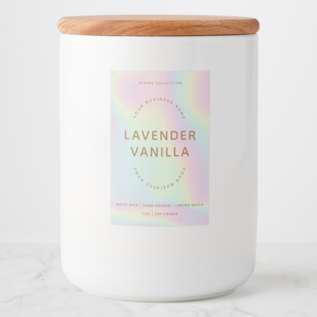 Étiquette de produit de bougie d'inspiration holog (Devant)