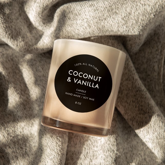 Étiquette de produit de bougie minimaliste moderne (Créateur téléchargé)