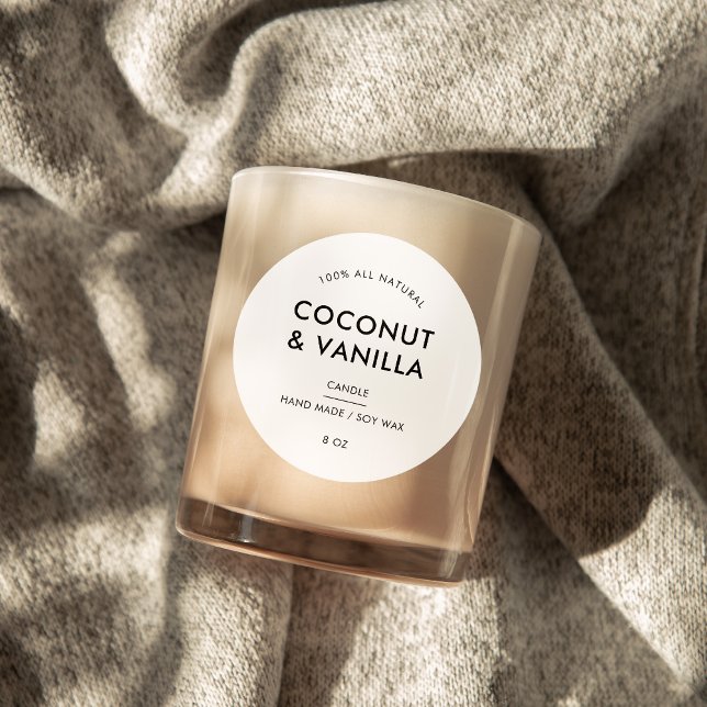 Étiquette de produit de bougie minimaliste moderne (Créateur téléchargé)