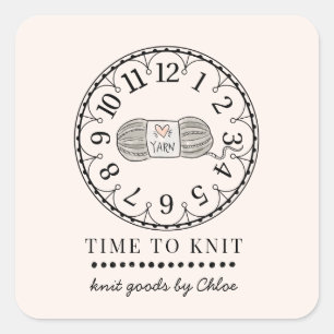 Étiquette de produit de Knit fabriqués à la main