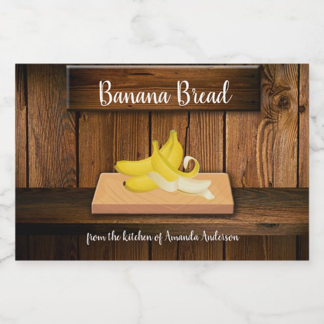 Étiquette de produit de pain de banane 3"x2" (Étiquettes simples)