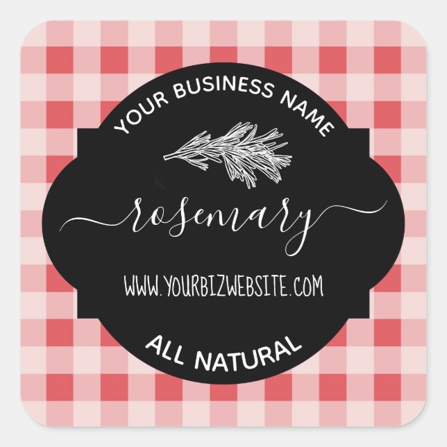 Étiquette de produit de pot d'herbes et d'épices (Devant)