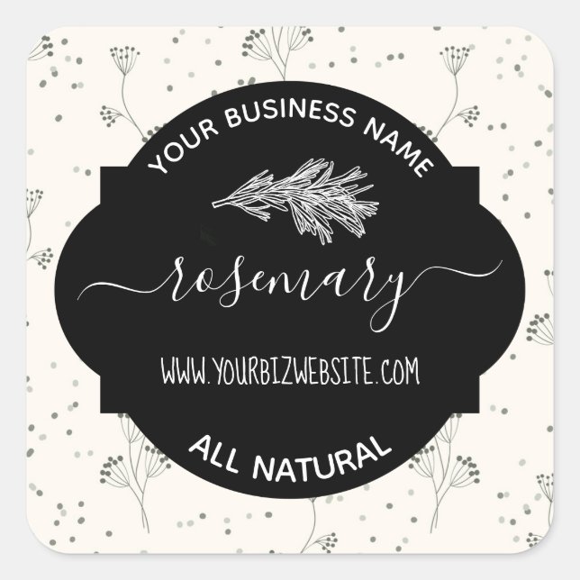 Étiquette de produit de pot d'herbes et d'épices (Devant)