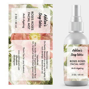 Étiquette de produit de vaporisateur cosmétique Ro