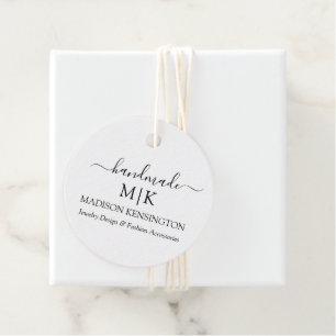 Étiquette de produit d'entreprise pour monogramme