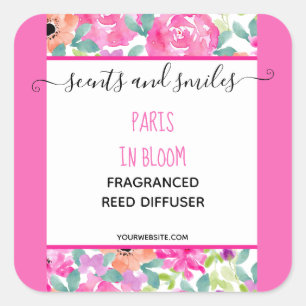 Étiquette de produit Diffuseur de roseau rose femi