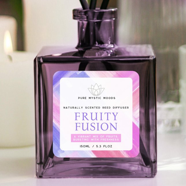 Étiquette de produit du diffuseur de roseaux abstr (Créateur téléchargé)