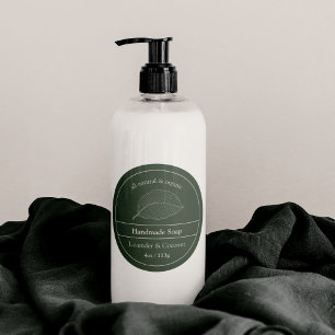 Étiquette de produit du logo moderne Dark Green