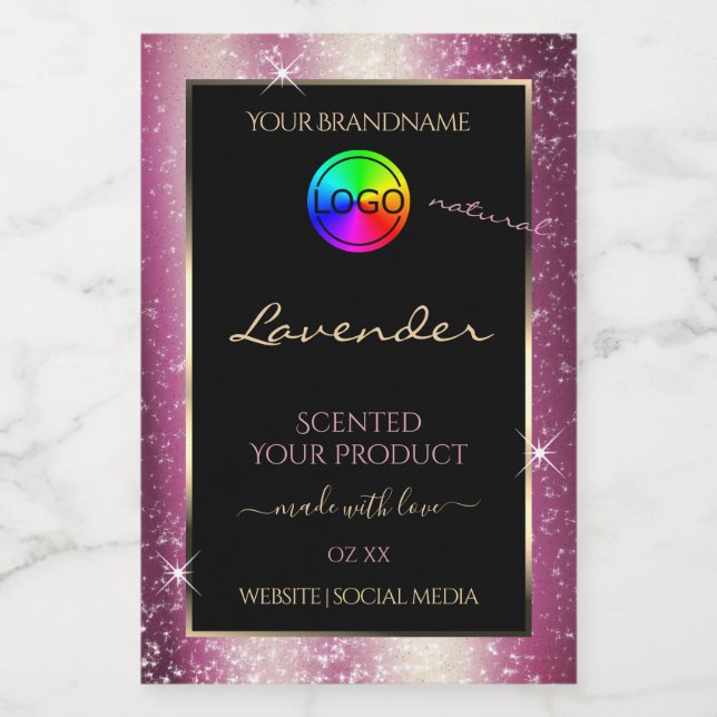 Étiquette de produit et logo Chic Lavender Parties (Étiquettes simples)