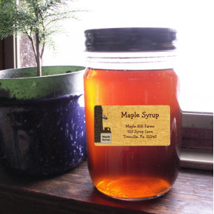Étiquette de produit Étiquette de sirop d'érable