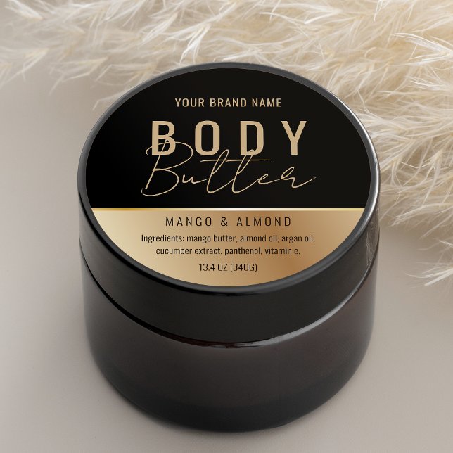 Étiquette de produit Faux Gold Body Butter personn (Créateur téléchargé)