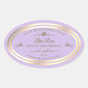 Étiquette de produit Lilac Subtil Gold Frame Rose 