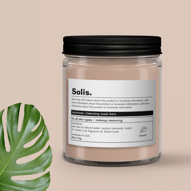 Étiquette de produit minimal (Créateur téléchargé)