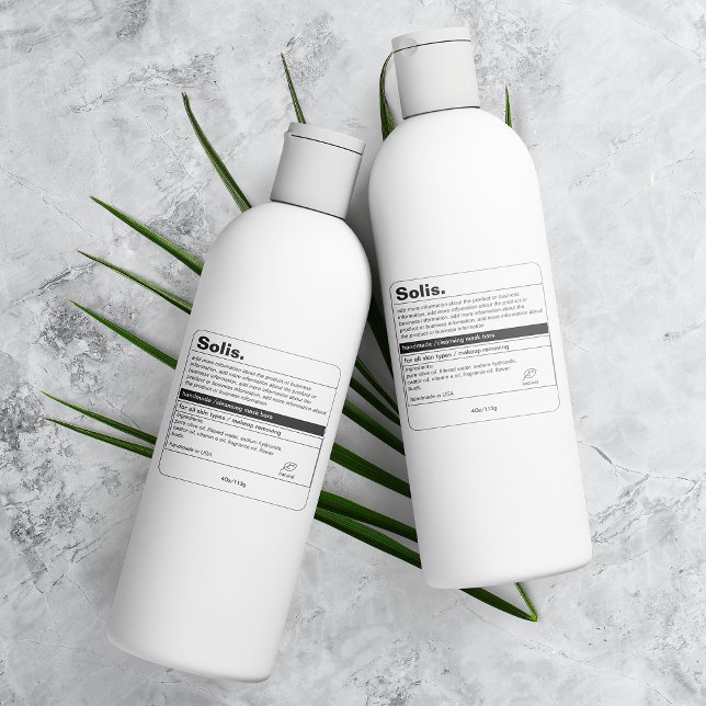 Étiquette de produit minimal (Créateur téléchargé)