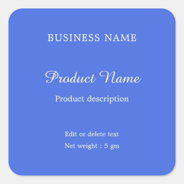 Étiquette de produit minimaliste moderne élégant b (Devant)