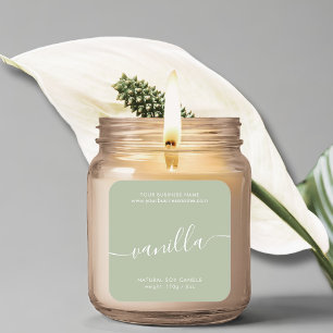 Étiquette de produit moderne menthe vert script