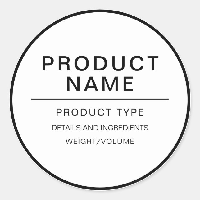 Étiquette de produit moderne personnalisé fait mai (Devant)