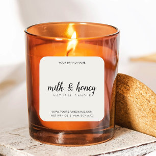 Étiquette de produit modifiable Étiquette à bougie