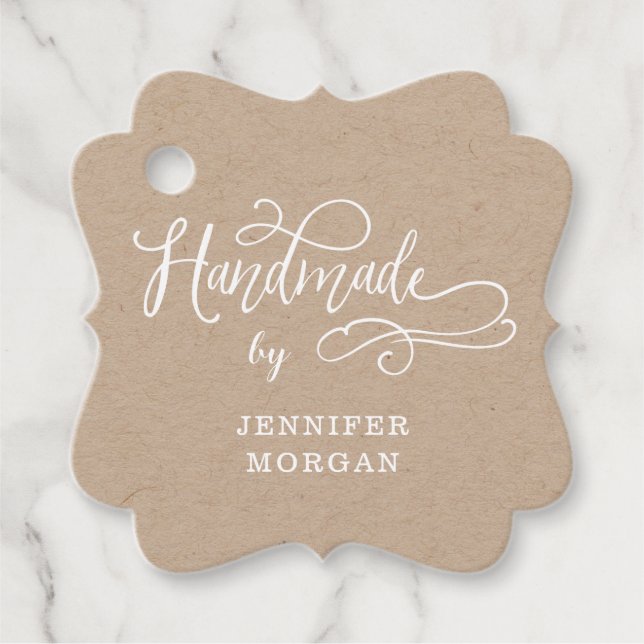 étiquette de produit monogramme de script de scrip (Devant)