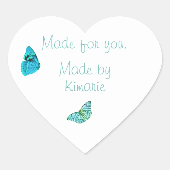 Étiquette de produit Papillon Bleu (Devant)