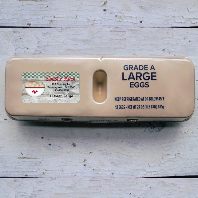 Étiquette de produit personnalisée pour œufs de ca (Créateur téléchargé)