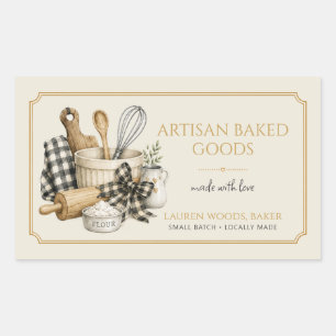 Étiquette de produit pour boulanger artisan boulan