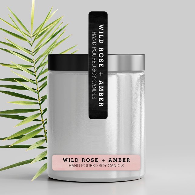 Étiquette de produit pour chandelle noire et blanc (Créateur téléchargé)