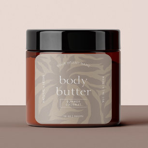 Étiquette de produit pour le corps de soins de la