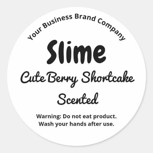 Étiquette de produit simple à fluide mince (Devant)