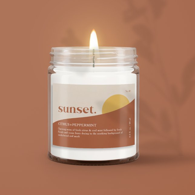 Étiquette de produit Sunset moderne (Créateur téléchargé)