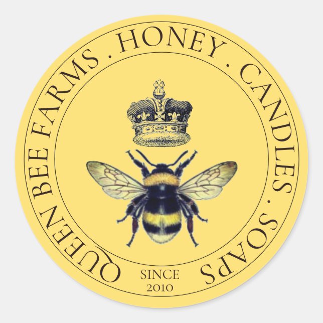 Étiquette de produits de miel d'abeille (Devant)