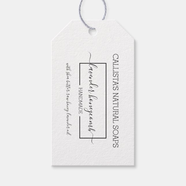 Étiquette de produits d'emballage de savon en papi (Devant)