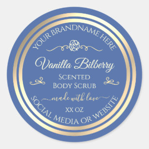 Étiquette de produits Ocean Blue Gold Frame Rose V