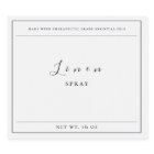 Étiquette de pulvérisation de lin