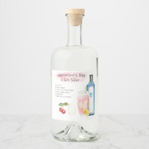 Étiquette de recette de cocktail signature pour ca