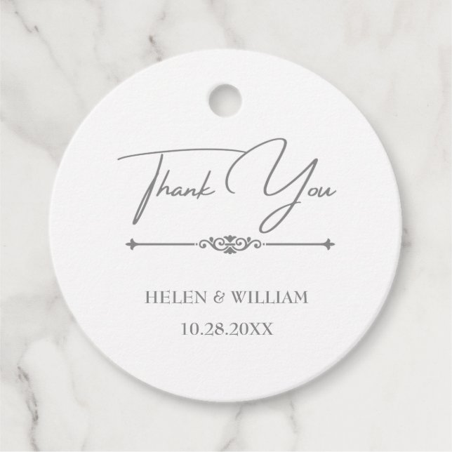 Étiquette de remerciement bohème (Devant)