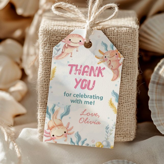 Étiquette de remerciement d'anniversaire de fille  (Créateur téléchargé)