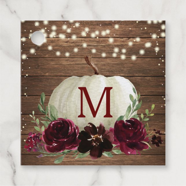 Étiquette de remerciement de citrouille automnale  (Devant)