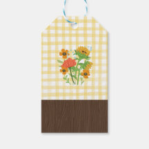 Étiquette de remerciement de fête florale rustique