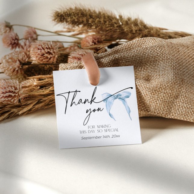 Étiquette de Remerciement de Mariage avec un Nœud  (Créateur téléchargé)