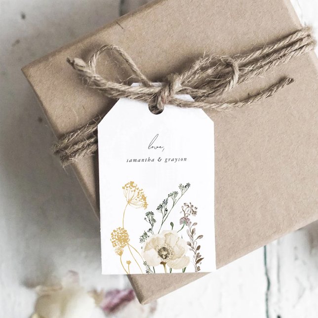 Étiquette de remerciement de mariage botanique (Créateur téléchargé)