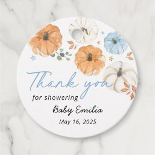 Étiquette de remerciement pour Baby Shower Garçon