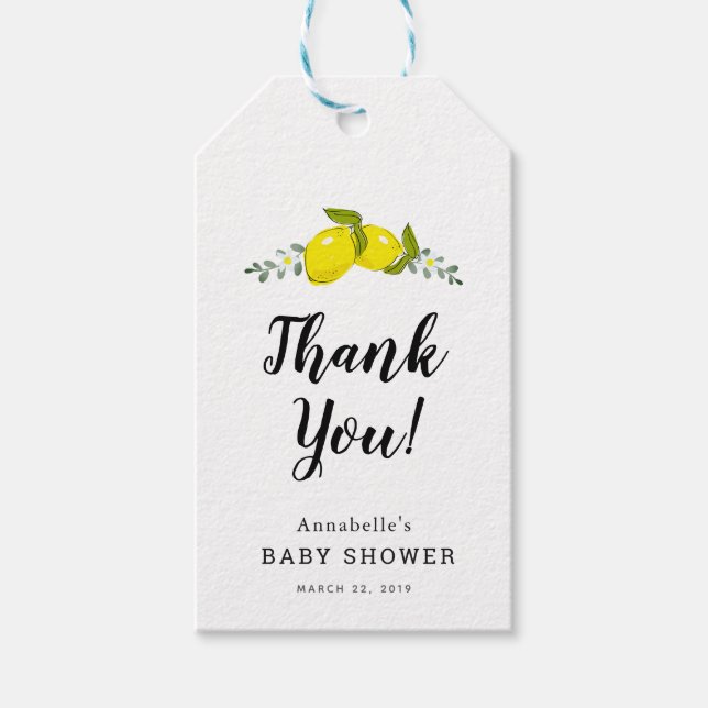 Étiquette de remerciement pour baby shower sur le  (Devant)