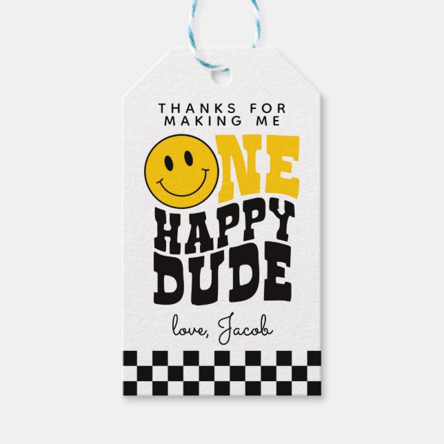 Étiquette de remerciement pour la fête d'anniversa (Devant)