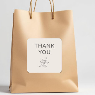 Étiquette de remerciement rose pâle pour entrepris