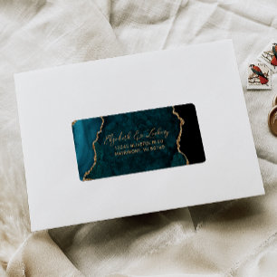 Étiquette de réponse de mariage avec adresse en éc