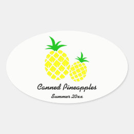 Étiquette de réserve d'ananas en conserve