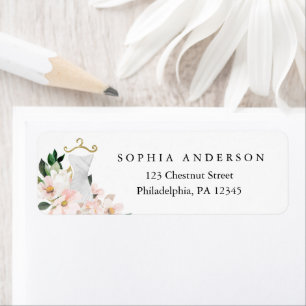 Étiquette de retour d'adresse de fête prénuptiale