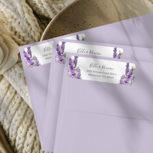 Étiquette de retour d'adresse de mariage Bohème La (Créateur téléchargé)
